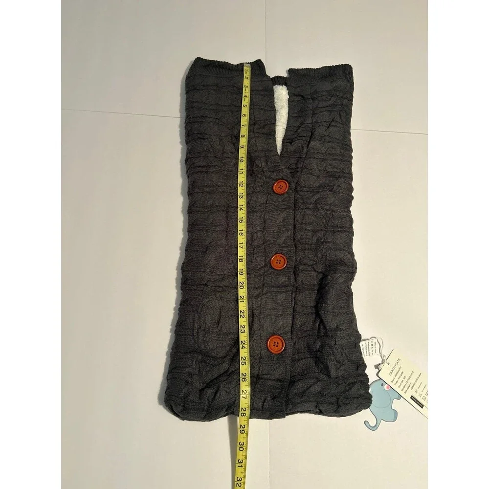 XM Wealthy Baby Swaddle Wrap – Charcoal Grey Popcorn Knit – Infant Size